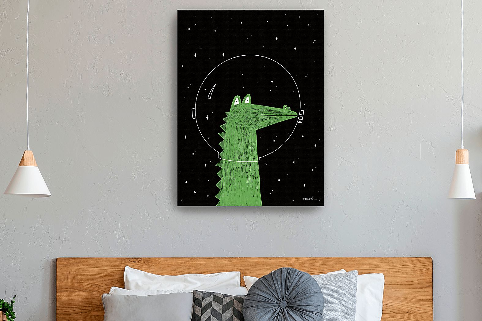 Rooms To Go Kids Astro Gator II Black Artwork